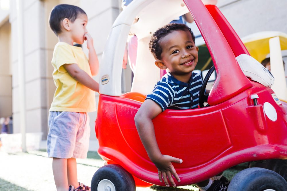 Preschool boys, toy car