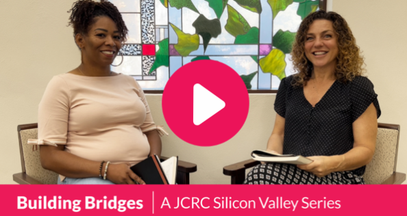 A video still from interview with Kotarah Cooper for JCRCs Building Bridges of Understanding series about social action.